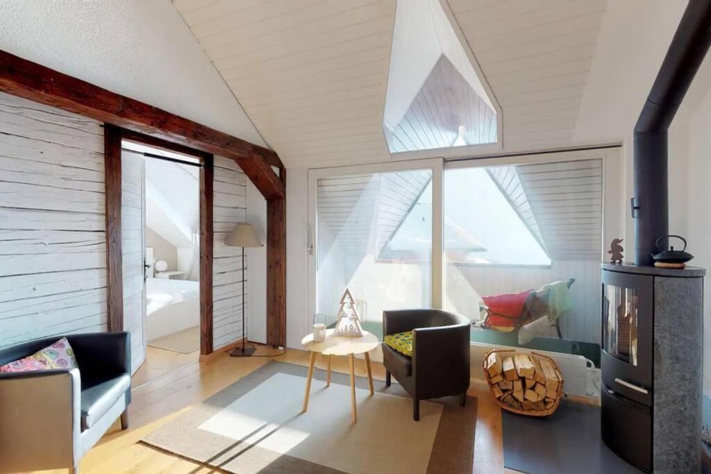 Charmant et lumineux appartement Duplex à Charmey Extérieur photo